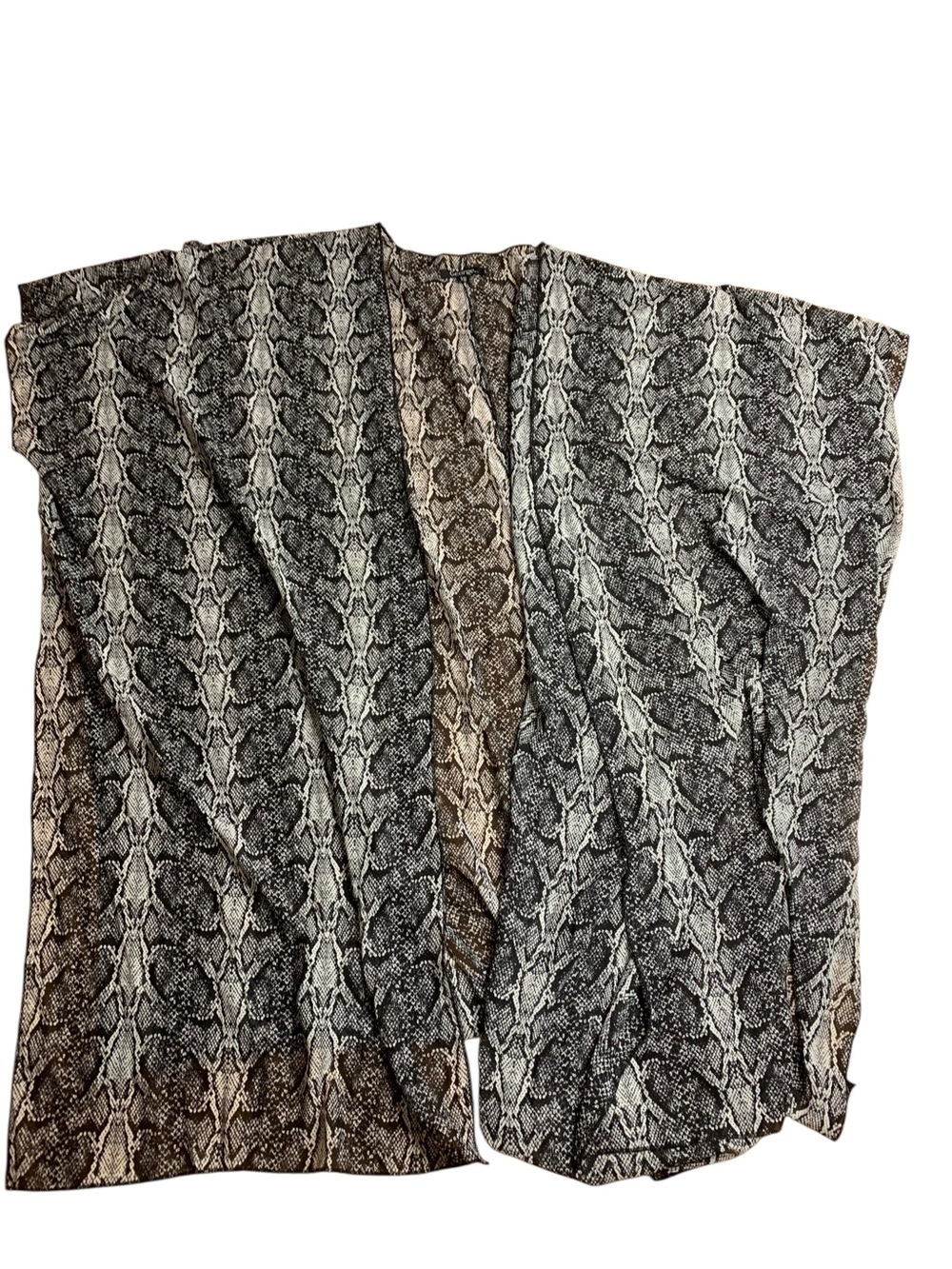 George Snake Print Kimono Cardigan | Sheer Animal Print Coverup S/M